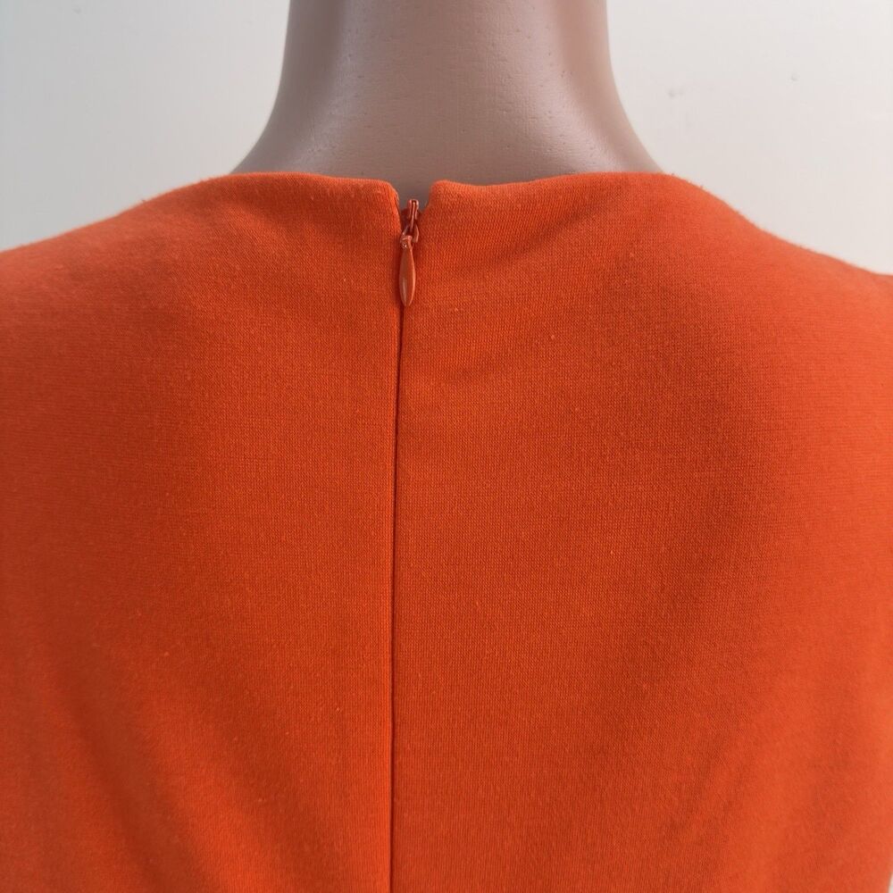 New Preston & York Sheath Women Dress Size 8 Stretch Orange Sleeveless - Picture 9 of 16